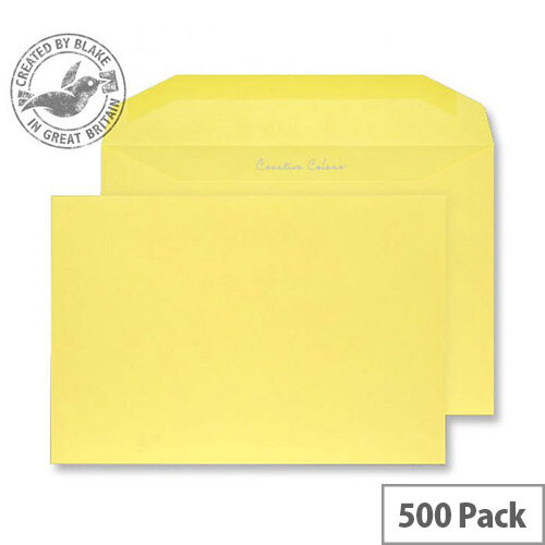 Creative Colour Banana Yellow Gummed Wallet C5+ Envelopes (Pack of 500) Creative Colour Banana Yellow Gummed Wallet C5+ Envelopes (Pack of 500)