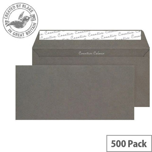 Creative Colour Graphite Grey DL+ Wallet Envelopes (Pack of 500) Creative Colour Graphite Grey DL+ Wallet Envelopes (Pack of 500)