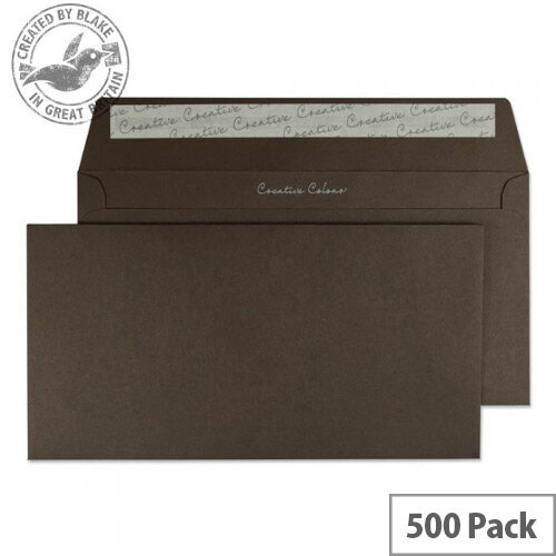 Creative Colour Brown Bitter Chocolate DL+ Wallet Envelopes (Pack of 500) Creative Colour Brown Bitter Chocolate DL+ Wallet Envelopes (Pack of 500)