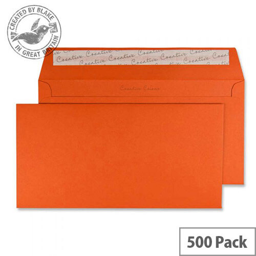 Creative Colour Marmalade Orange DL+ Wallet Envelopes (Pack of 500) Creative Colour Marmalade Orange DL+ Wallet Envelopes (Pack of 500)