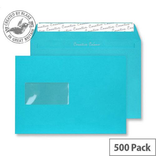 Creative Colour Cocktail Blue Window C5 Envelopes (Pack of 500) Creative Colour Cocktail Blue Window C5 Envelopes (Pack of 500)