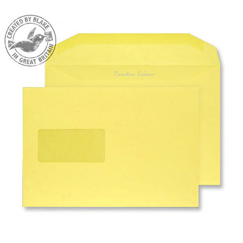 Creative Colour Banana Yellow Window C5+ Envelopes (Pack of 500) Creative Colour Banana Yellow Window C5+ Envelopes (Pack of 500)