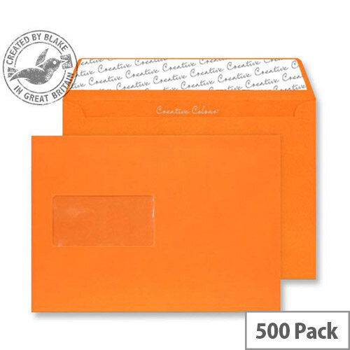 Creative Colour Pumpkin Orange Wallet Window C5 Envelopes (Pack of 500) Creative Colour Pumpkin Orange Wallet Window C5 Envelopes (Pack of 500)
