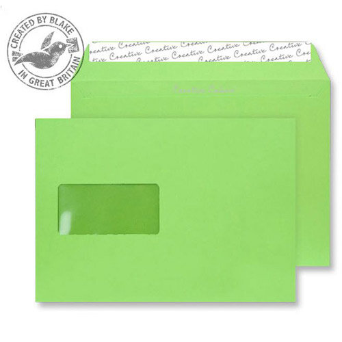 Creative Colour Lime Green Window C5 Wallet Envelopes (Pack of 500) Creative Colour Lime Green Window C5 Wallet Envelopes (Pack of 500)
