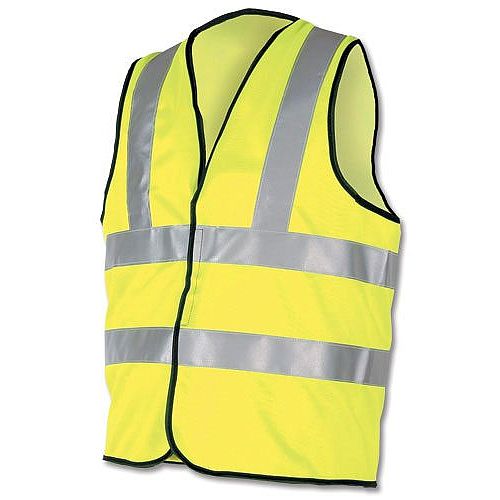 Proforce High Visibility Vest 2-Band Waistcoat Yellow Extra Large HV08YL480