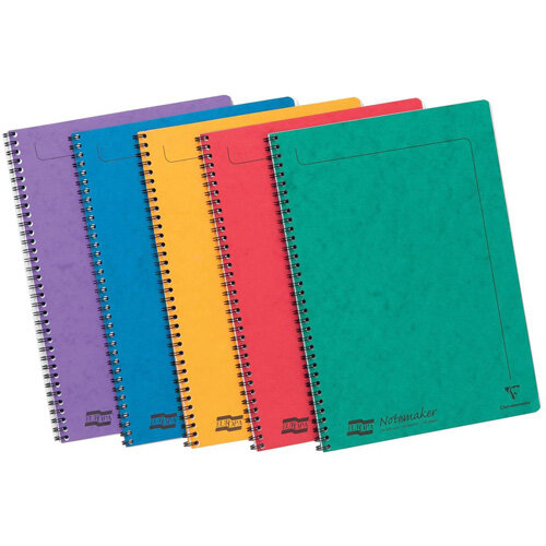 Europa A4 Twinwire Sidebound 90g/m2 120 Page Micro Perforated Notebook 1 x Pack of 10 Assorted Notebooks