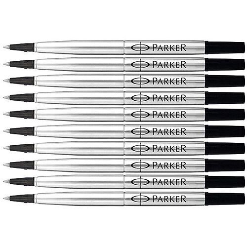 Parker Quink Rollerball Medium Nib Refill Cartridge Black Pack of 12 Parker Quink Rollerball Medium Nib Refill Cartridge Black Pack of 12