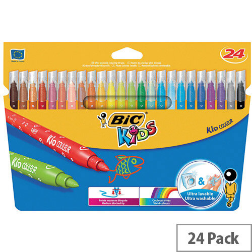 Bic Kids Kid Couleur Medium Tip Ultra Washable Waterbased Felt Tip Pen