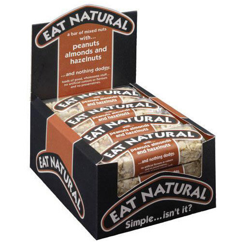 Eat Natural Energy Bar Made From Peanuts Hazelnuts And Almonds 50g Pack 12