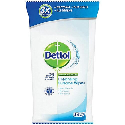 Dettol Antibacterial Surface Cleaning Wet Wipes Pouch Pack 1 (Contains 84 Wipes) Dettol Antibacterial Surface Cleaning Wet Wipes Pouch Pack 1 (Contains 84 Wipes)