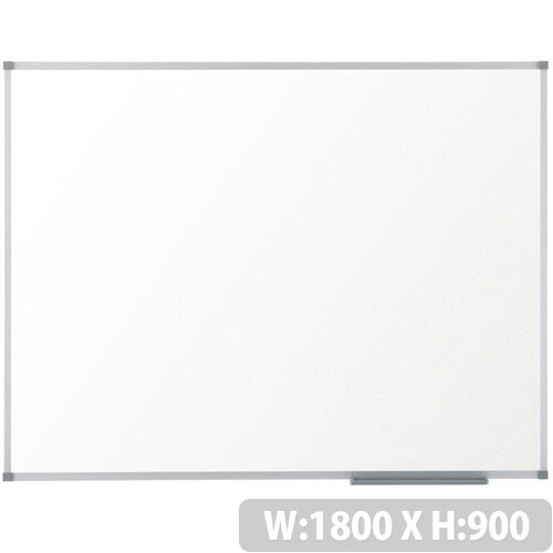 Nobo Prestige Enamel 1800x900mm Magnetic Whiteboard with Aluminium Trim and Fixings Included