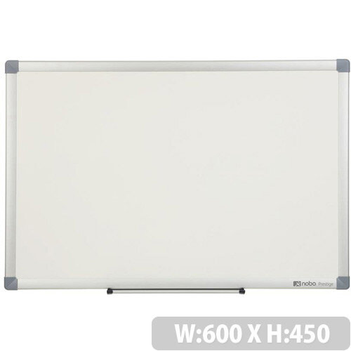 Nobo Prestige Enamel 600x450mm Magnetic Eco Whiteboard with Aluminium Trim and Fixings Included