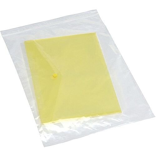 Polythene Bags Resealable Grip Seal 45 Micron 375mm x 500mm (Pack of 1000) Polythene Bags Resealable Grip Seal 45 Micron 375mm x 500mm (Pack of 1000)
