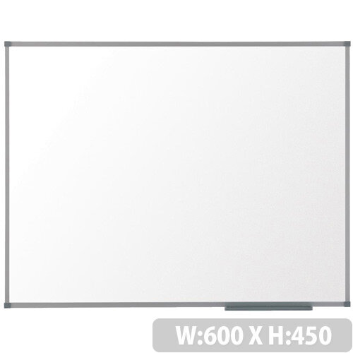 Nobo Basic Steel 600x450mm Magnetic Whiteboard with Basic Trim and Fixings Included