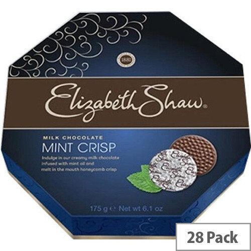 Elizabeth Shaw Mint Crisps Milk Chocolates Individually Wrapped Pack of 28 Elizabeth Shaw Mint Crisps Milk Chocolates Individually Wrapped Pack of 28