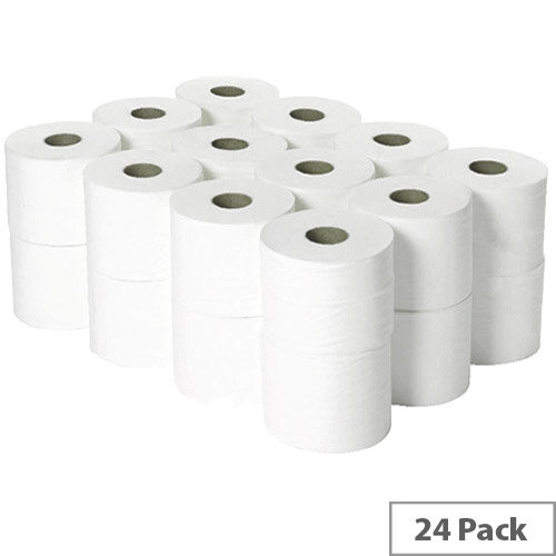 Versatwin Toilet Dispenser Refill Tissue Rolls 1-Ply 180m White Pack of 24