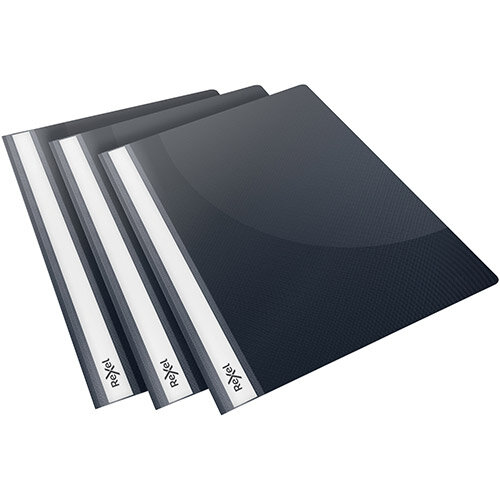Rexel Choices Report Folder Clear Front Capacity 160 Sheets A4 Black Ref 2115643 Pack of 25 Rexel Choices Report Folder Clear Front Capacity 160 Sheets A4 Black Ref 2115643 Pack of 25
