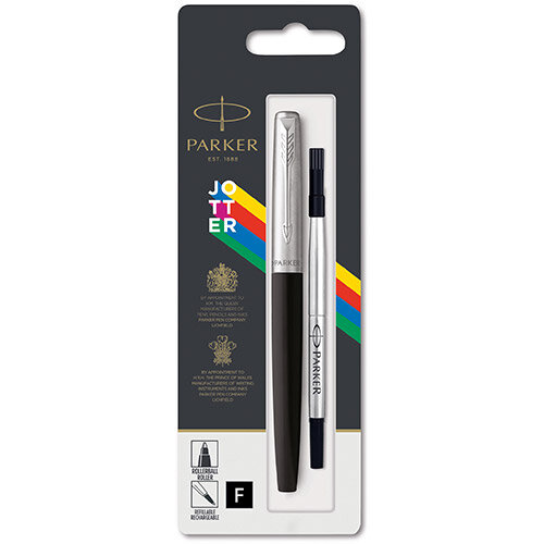 Parker Jotter Original Rollerball Pen Fine Black Fine Black Ink 2096886 Parker Jotter Original Rollerball Pen Fine Black Fine Black Ink 2096886