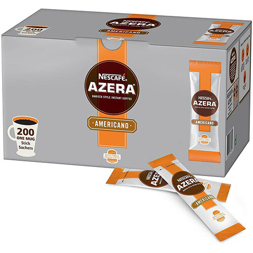 Nescafe Azera 2g Americano Instant Coffee Stick Packs 1 x Box of 200 Nescafe Azera 2g Americano Instant Coffee Stick Packs 1 x Box of 200