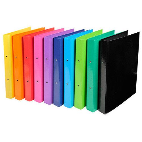 Iderama A4 1.8mm Thickness Rigid Pressboard 30mm 2-Ring Binder Assorted Colours Pack of 10 Iderama A4 1.8mm Thickness Rigid Pressboard 30mm 2-Ring Binder Assorted Colours Pack of 10