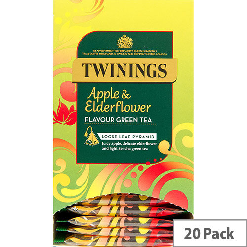 Twinings Tea Bags Individually-wrapped Apple &Elderflower Ref 0403367 Pack of 20 Twinings Tea Bags Individually-wrapped Apple &Elderflower Ref 0403367 Pack of 20