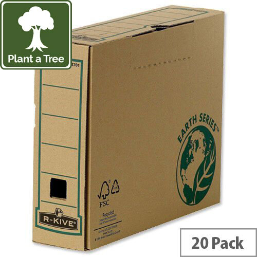 Fellowes R-Kive Earth A4 Transfer File Recycled FSC Tabseal Lid Pack 20 Fellowes R-Kive Earth A4 Transfer File Recycled FSC Tabseal Lid Pack 20