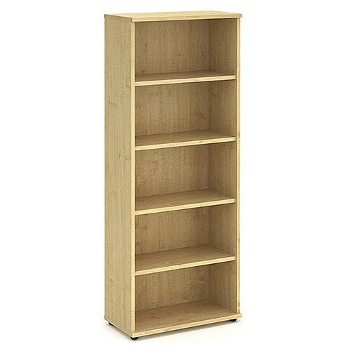 Impulse Tall Bookcase with 4 Shelves H2000mm Maple