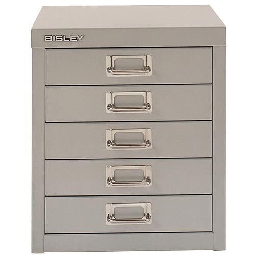 Bisley SoHo Multidrawers 5-Drawer 51mm Drawer Height Silver