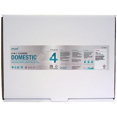 PVA Hygiene C1 Domestic/Facilities Dissolving Cleaner 26 Sachets Mixed Pack PVA Hygiene C1 Domestic/Facilities Dissolving Cleaner 26 Sachets Mixed Pack