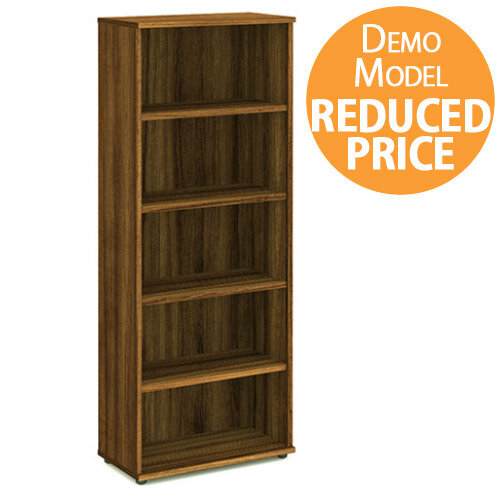 Impulse Tall Bookcase with 4 Shelves H2000mm Walnut