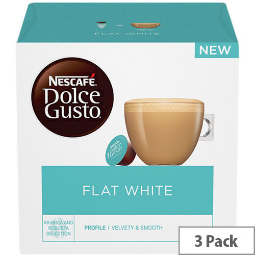 Nescafe Flat White Capsules for Dolce Gusto Machine Ref 12367386 Pack 48 (3x16 Capsules=48 Drinks) Nescafe Flat White Capsules for Dolce Gusto Machine Ref 12367386 Pack 48 (3x16 Capsules=48 Drinks)
