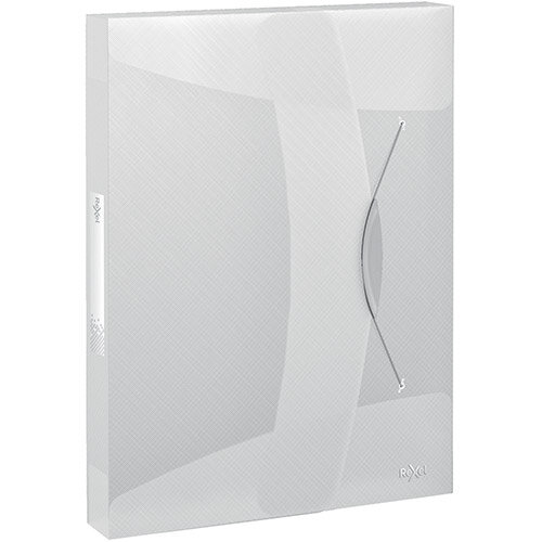 Rexel Choices Box File PP Elastic Strap 40mm Spine A4 Trans White Ref 2115670 Rexel Choices Box File PP Elastic Strap 40mm Spine A4 Trans White Ref 2115670