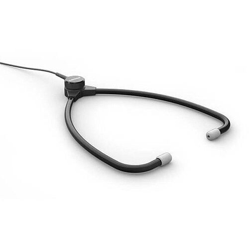 Philips Stethoscope Headphones for Transcription Lightweight Durable 3m Cable Charcoal