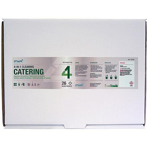 PVA Hygiene C3 Catering Dissolving Cleaner 26 Sachets Mixed Pack PVA Hygiene C3 Catering Dissolving Cleaner 26 Sachets Mixed Pack