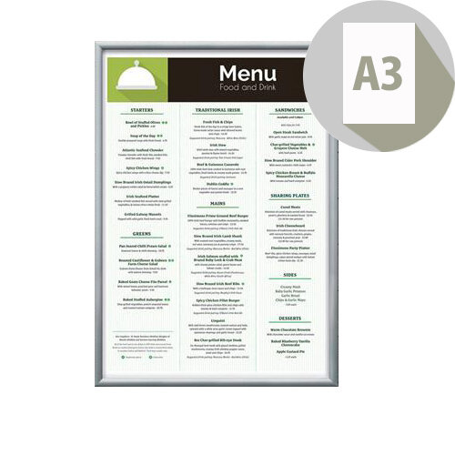 Waterproof A3 W460xD350xH21mm Snapframe PVC Anti-Glare Rubber Seal Cover Includes Screw Kit Silver Waterproof A3 W460xD350xH21mm Snapframe PVC Anti-Glare Rubber Seal Cover Includes Screw Kit Silver