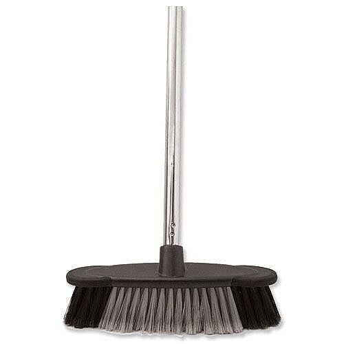 Bentley Soft Bristle Broom/Brush - Ideal For Indoor Sweeping &Cleaning - Chrome Handle, Silver &Black Bristles &12 Inch Head. Perfect For Any Floor. Bentley Soft Bristle Broom/Brush - Ideal For Indoor Sweeping &Cleaning - Chrome Handle, Silver &Black Bristles &12 Inch Head. Perfect For Any Floor.