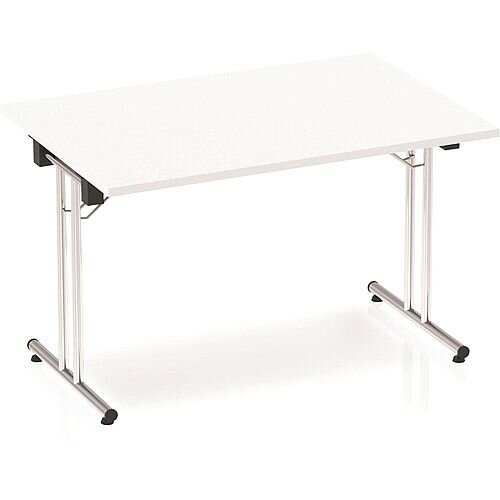 Impulse Rectangular Folding Table White W1200xD800mm - Hunt Office UK