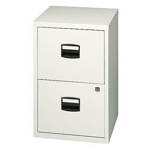 PFA2 A4 Home Filer 2-Drawer Lockable Filing Cabinet White PFA2 A4 Home Filer 2-Drawer Lockable Filing Cabinet White