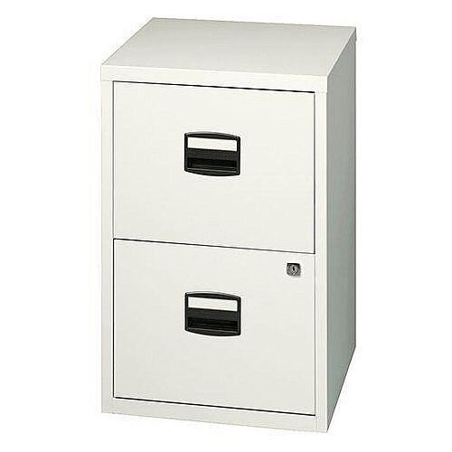 PFA2 A4 Home Filer 2-Drawer Lockable Filing Cabinet White