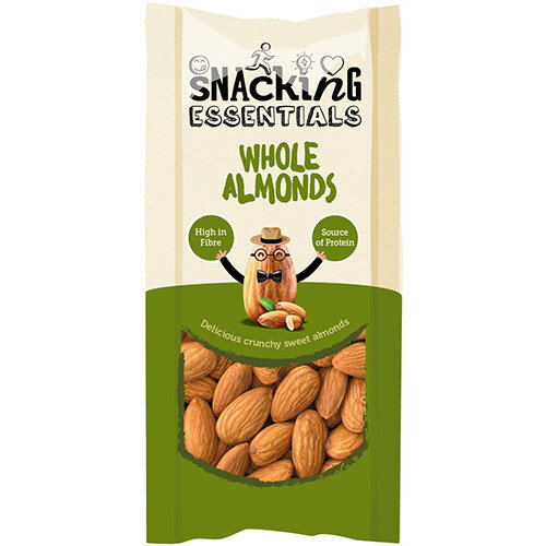 Snacking Essentials Whole Almonds Shot Packs 40g Ref 106240 Pack of 16