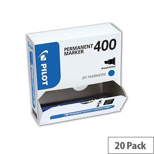 Pilot SCA-400 Chisel Tip 4.5mm Tip Width 4.0mm Line Width Permanent Marker Blue Pack of 20 Pilot SCA-400 Chisel Tip 4.5mm Tip Width 4.0mm Line Width Permanent Marker Blue Pack of 20