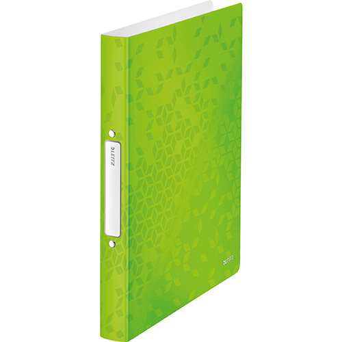 Leitz WOW Ring Binder 2 D-Ring 25mm Size A4 Green Ref 42410054 Pack of 10