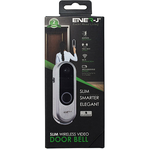 Ener-J Wireless Video Doorbell With Motion Sensor And Two Way Audio Ref SHA5289 Ener-J Wireless Video Doorbell With Motion Sensor And Two Way Audio Ref SHA5289
