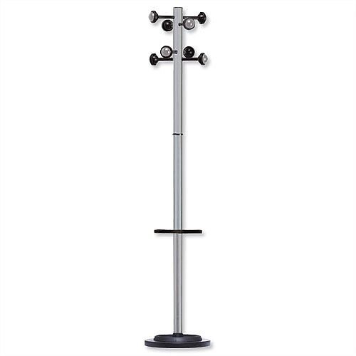 Accueil Coat Stand Solid Head Steel Post Umbrella Stand Metal Grey 35061M