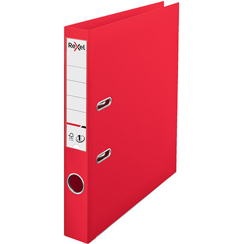 Rexel Choices Lever Arch File PP 50mm A4 Red Pack of 10 Ref 2115508 Rexel Choices Lever Arch File PP 50mm A4 Red Pack of 10 Ref 2115508