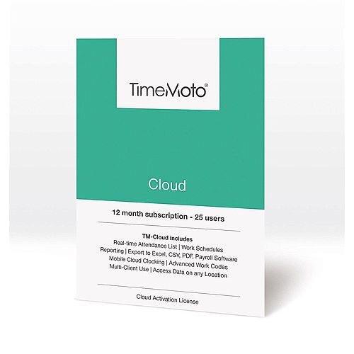 Safescan TimeMoto Cloud Time Attendance Software 25 Users Safescan TimeMoto Cloud Time Attendance Software 25 Users