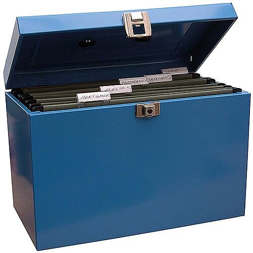 Home File with 5 Suspension Files 2 Keys and Index Tabs Steel Foolscap Blue Home File with 5 Suspension Files 2 Keys and Index Tabs Steel Foolscap Blue