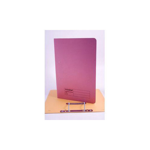 Guildhall Foolscap 420g/m2 35mm Spine Super Heavyweight Manilla Spiral File Pink