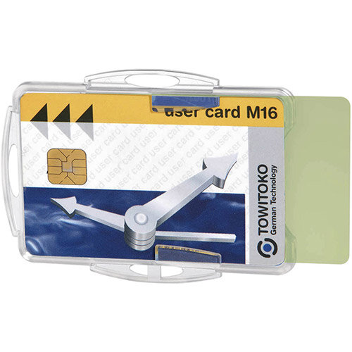 Durable Dual Card Security/ID pass Holder Clear Ref 891919 Pack of 10 Durable Dual Card Security/ID pass Holder Clear Ref 891919 Pack of 10
