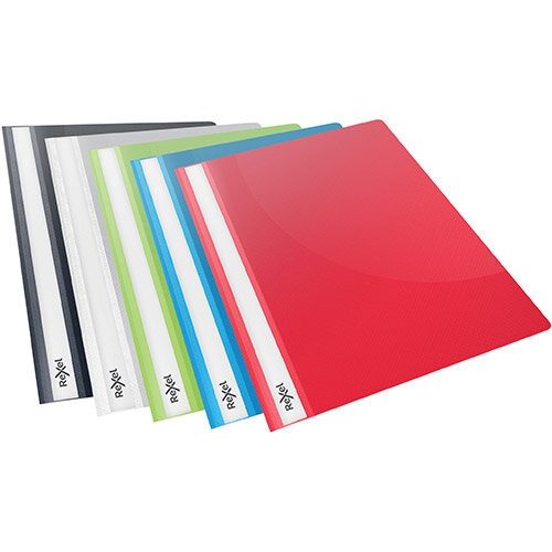 Rexel Choices Report Folder Clear Front Capacity 160 Sheets A4 Astd Ref 2115641 Pack of 25 Rexel Choices Report Folder Clear Front Capacity 160 Sheets A4 Astd Ref 2115641 Pack of 25